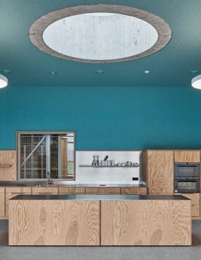 Archisonic celeste per ambienti interni di design cucina