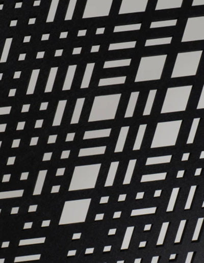 Tenda fonoisolante in feltro dettaglio pattern