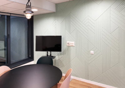 Acustica e interior design comfort acustico a parete verde